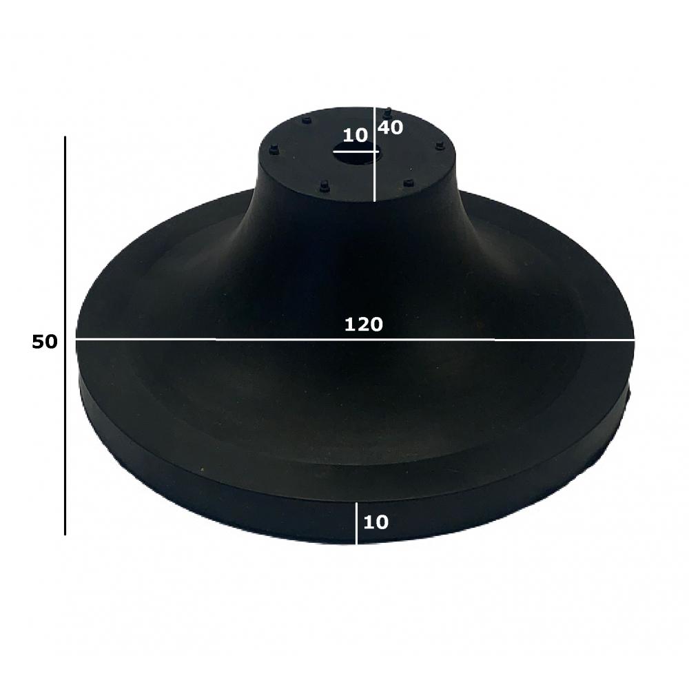 Afsluitrubber 120mm Variomix met maten Maatvoering afsluitrubber 120mm Variomix