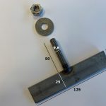 roosterbevestiging M10x50 met bevestigingsmateriaal