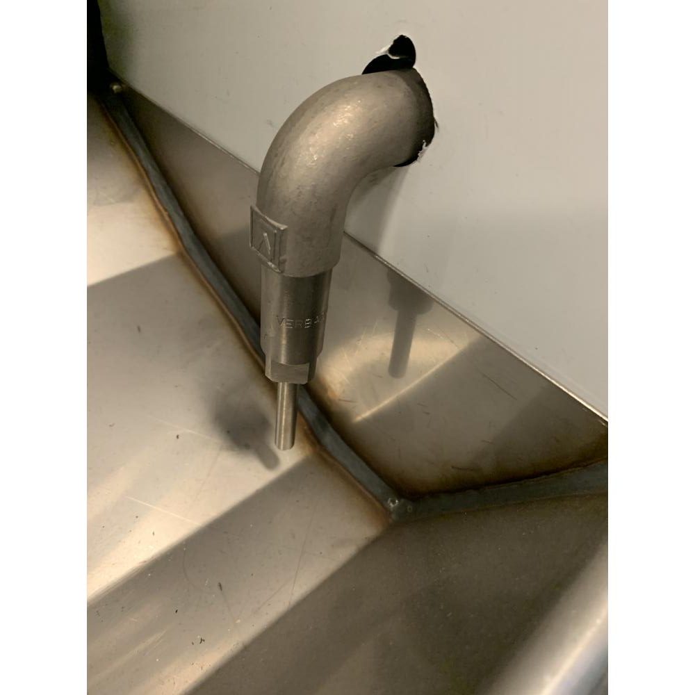 RVS s-bocht met drinknippel 1/2" RVS S-bocht met drinknippel